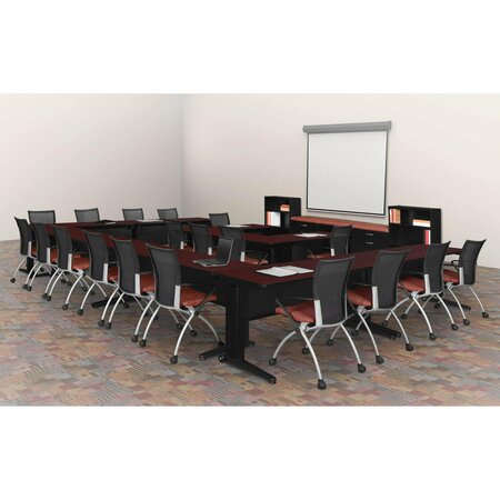 FUSION Rectangle Tables > Training Tables > Fusion Training Tables, 72 X 24 X 29, Wood|Metal Top, Mahogany MFTT7224MH